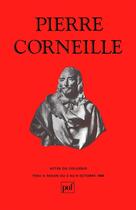 Couverture du livre « Pierre Corneille » de  aux éditions Puf
