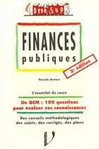 Couverture du livre « Finance Publique » de Pascale Bertoni aux éditions Vuibert