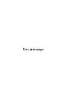 Couverture du livre « Contretemps » de Oceane Dupuis aux éditions Editions Le Manuscrit