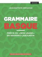 Couverture du livre « Grammaire basque : précis du 