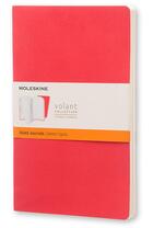 Couverture du livre « Assortiment de deux cahiers volants - grand format - ligne - couverture souple (2 nuances de rouge) » de Moleskine aux éditions Moleskine Papet