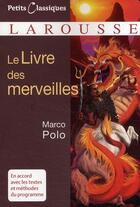 Couverture du livre « Le livre des merveilles » de Marco Polo aux éditions Larousse