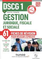 Couverture du livre « DSCG 1 ; gestion juridique, fiscale et sociale ; fiches de révision (2e édition) » de Veronique Roy et Falco Damien aux éditions Dunod