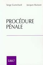 Couverture du livre « Procedure penale » de Jacques Buisson et Serge Guinchard aux éditions Lexisnexis