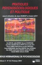 Couverture du livre « Pratiques psy. et politique-rip 22/vol.x » de  aux éditions Eska