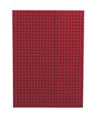 Couverture du livre « Carnet quadro rouge sur noir A4 non-ligné » de  aux éditions Paper Oh