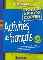 Couverture du livre « L'ATELIER DE FRANCAIS ; CM1 ; fichier photocopiable » de  aux éditions Bordas