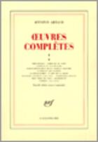 Couverture du livre « Oeuvres Completes » de Antonin Artaud aux éditions Gallimard