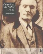 Couverture du livre « Enquêtes de Solar Pons » de August Derleth aux éditions Moutons Electriques