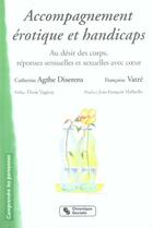 Couverture du livre « Accompagnement erotique et handicaps » de Aghte / Vatre aux éditions Chronique Sociale