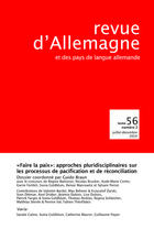 Couverture du livre « Revue dallemagne et des pays de langue allemande n 56-2/2024 - faire la paix : approches pluridi » de Braun Guido aux éditions Pu De Strasbourg