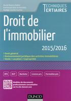 Couverture du livre « Droit de l'immobilier (édition 2016) » de Eric Etienne et Muriel Mestre-Mahler et Emmanuel Beal aux éditions Dunod