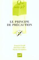Couverture du livre « Principe de precaution (le) » de François Ewald aux éditions Que Sais-je ?