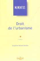 Couverture du livre « Droit De L'Urbanisme ; 5e Edition » de Jacqueline Morand-Deviller aux éditions Dalloz