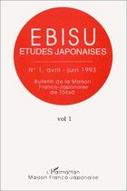 Couverture du livre « Ebisu 1 - etudes japonaises » de  aux éditions L'harmattan