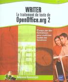 Couverture du livre « Writer : le traitement de texte d'openoffice.org 2 » de  aux éditions Eni