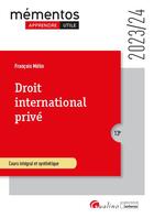 Couverture du livre « Droit international privé (édition 2023/2024) » de Francois Melin aux éditions Gualino