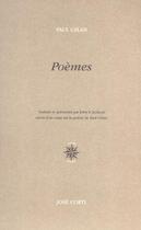 Couverture du livre « Poemes » de Paul Celan aux éditions Corti