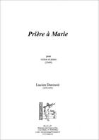 Couverture du livre « Prière à Marie ; pour violon et piano (1949) » de Lucien Durosoir aux éditions Megep