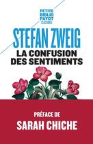 Couverture du livre « La confusion des sentiments » de Stefan Zweig aux éditions Payot