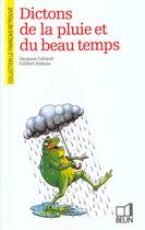Couverture du livre « Dictons de la pluie et du beau temps » de Cellard/Dubois aux éditions Belin