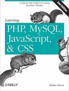 Couverture du livre « Learning PHP, MySQL, JavaScript, and CSS » de Robin Nixon aux éditions O'reilly Media