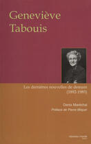 Couverture du livre « Geneviève Tabouis » de Denis Maréchal aux éditions Nouveau Monde