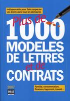 Couverture du livre « Plus de 1000 modèles de lettres et de contrats 2007 » de Gendrey/Chambraud aux éditions Prat