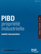 Couverture du livre « PIBD T.847 ; propriété industrielle » de  aux éditions Documentation Francaise