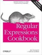 Couverture du livre « Regular Expressions Cookbook » de Jan Goyvaerts aux éditions O'reilly Media