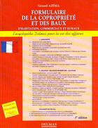 Couverture du livre « Formulaire Copropr. Et Baux 1e Ed Ed » de Azema-G aux éditions Delmas
