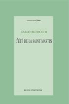 Couverture du livre « L'été de la Saint Martin » de Carlo Betocchi aux éditions Epagine