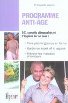 Couverture du livre « Programme anti-âge » de Vautrin Danielle aux éditions Alpen