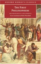 Couverture du livre « The First Philosophers: The Presocratics and Sophists » de Robin Waterfield aux éditions Oxford University Press Uk