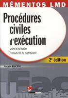 Couverture du livre « Procédures civiles d'exécution (2e édition) » de Natalie Fricero aux éditions Gualino