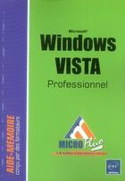 Couverture du livre « Windows vista professionnel » de Beatrice Daburon aux éditions Eni