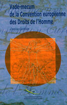 Couverture du livre « Vade-mecum de la convention européenne des droits de l'homme (3e édition) » de Donna Gomien aux éditions Conseil De L'europe