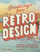 Couverture du livre « Greetings from retro design » de Tony Seddon aux éditions Thames & Hudson