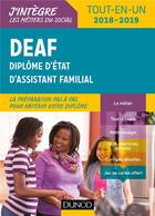 Couverture du livre « DEAF tout-en-un ; diplôme d'Etat d'assistant familial (édition 2018/2019) » de Corinne Verdu aux éditions Dunod