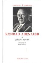 Couverture du livre « Konrad Adenauer » de Joseph Rovan aux éditions Beauchesne