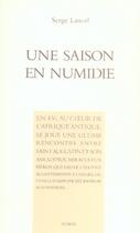Couverture du livre « Une saison en numidie » de Serge Lancel aux éditions Tchou