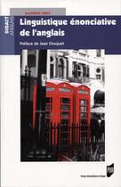 Couverture du livre « Linguistique énonciative de l'anglais » de Sandrine Oriez aux éditions Pu De Rennes