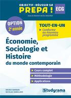 Couverture du livre « Économie, sociologie et histoire du monde contemporain : 2e année » de Nicolas Danglade aux éditions Studyrama