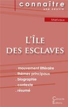 Couverture du livre « Fiche de lecture, l'île des esclaves, de Marivaux ; analyse littéraire de référence et résumé complet » de  aux éditions Editions Du Cenacle