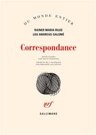 Couverture du livre « Correspondance » de Lou Andreas-Salome et Rainer Maria Rilke aux éditions Gallimard