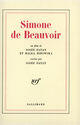 Couverture du livre « Simone de beauvoir » de Simone De Beauvoir aux éditions Gallimard (patrimoine Numerise)