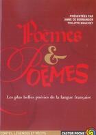 Couverture du livre « Poemes et poemes les plus belles de poesies en langue francaise » de Berranger De aux éditions Pere Castor