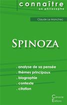 Couverture du livre « Connaître un philosophe ; Spinoza ; analyse complète de sa pensée » de Claude Le Manchec aux éditions Editions Du Cenacle