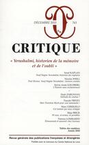 Couverture du livre « Revue critique n.763 ; 