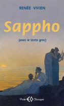 Couverture du livre « Sappho » de Renee Vivien aux éditions Erosonyx